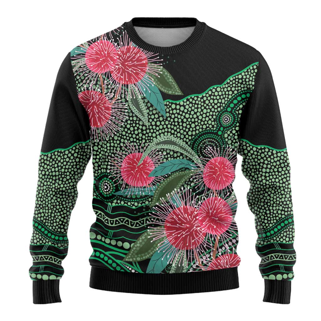 Australia Hakea Ugly Christmas Sweater Aussie Native Flowers Indigenous Art - Aussie Hoodie