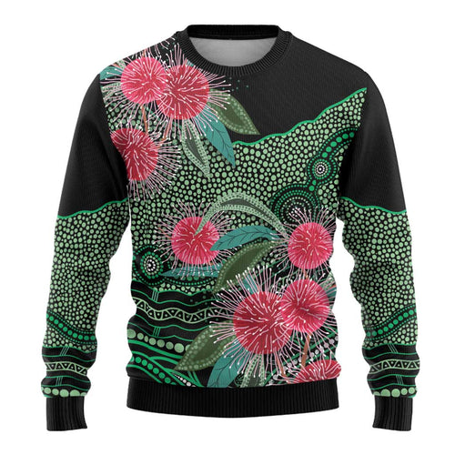 Australia Hakea Ugly Christmas Sweater Aussie Native Flowers Indigenous Art - Aussie Hoodie