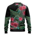 Australia Hakea Ugly Christmas Sweater Aussie Native Flowers Indigenous Art - Aussie Hoodie