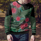 Australia Hakea Ugly Christmas Sweater Aussie Native Flowers Indigenous Art - Aussie Hoodie