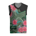 Australia Hakea Christmas Knitted V-Neck Vest Aussie Native Flowers Indigenous Art - Aussie Hoodie