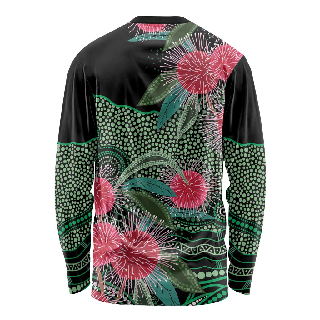 Australia Hakea Long Sleeve Shirt Aussie Native Flowers Indigenous Art - Aussie Hoodie