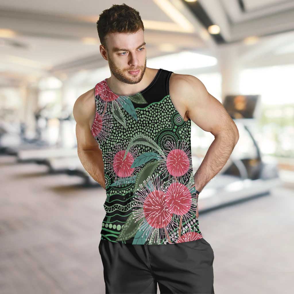 Australia Hakea Men Tank Top Aussie Native Flowers Indigenous Art - Aussie Hoodie