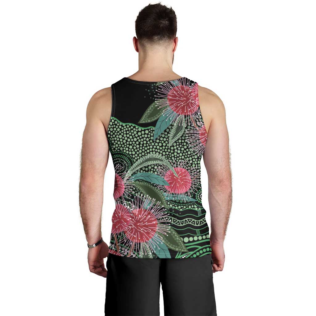 Australia Hakea Men Tank Top Aussie Native Flowers Indigenous Art - Aussie Hoodie