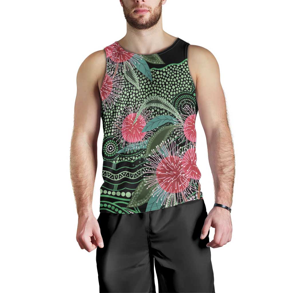 Australia Hakea Men Tank Top Aussie Native Flowers Indigenous Art - Aussie Hoodie
