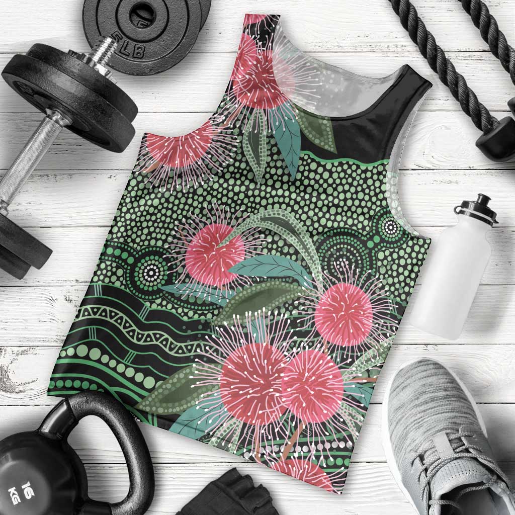 Australia Hakea Men Tank Top Aussie Native Flowers Indigenous Art - Aussie Hoodie