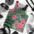 Australia Hakea Men Tank Top Aussie Native Flowers Indigenous Art - Aussie Hoodie