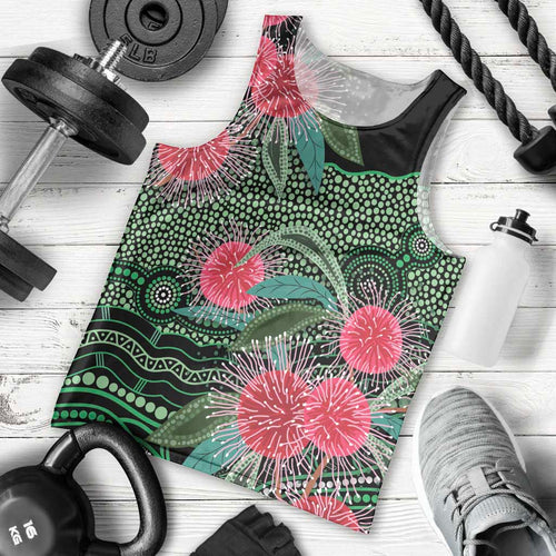 Australia Hakea Men Tank Top Aussie Native Flowers Indigenous Art - Aussie Hoodie