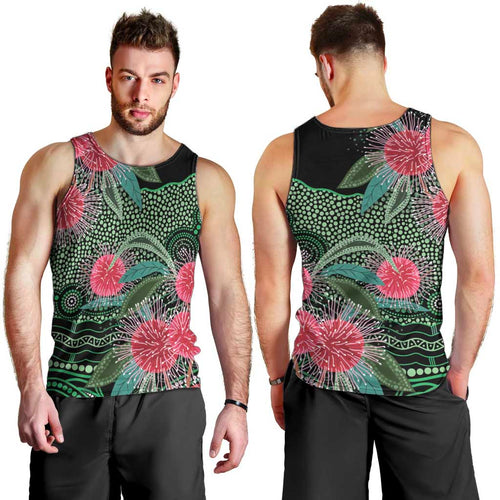 Australia Hakea Men Tank Top Aussie Native Flowers Indigenous Art - Aussie Hoodie