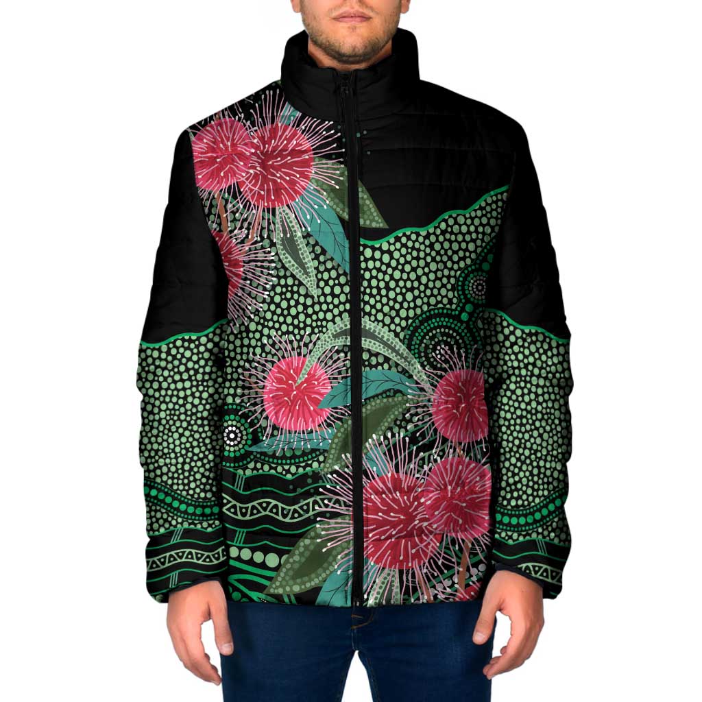 Australia Hakea Padded Jacket Aussie Native Flowers Indigenous Art - Aussie Hoodie