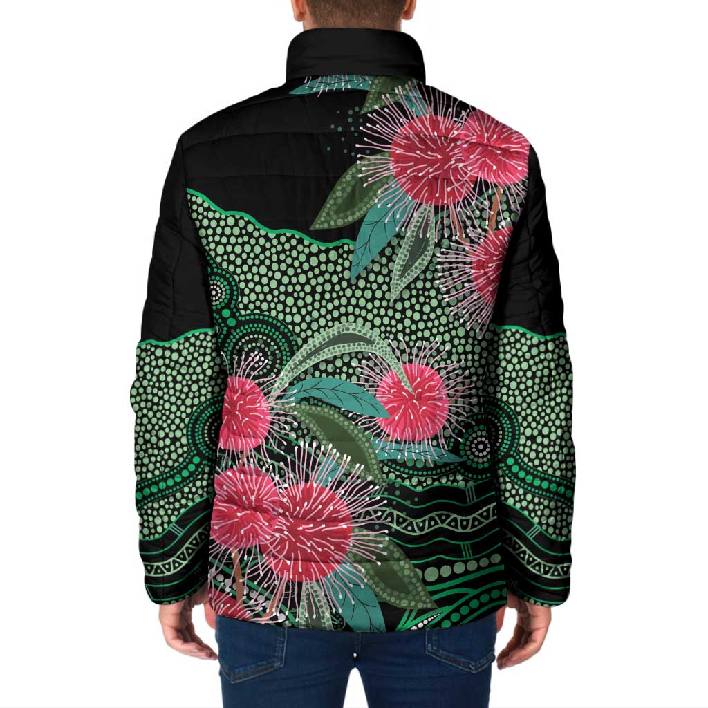Australia Hakea Padded Jacket Aussie Native Flowers Indigenous Art - Aussie Hoodie