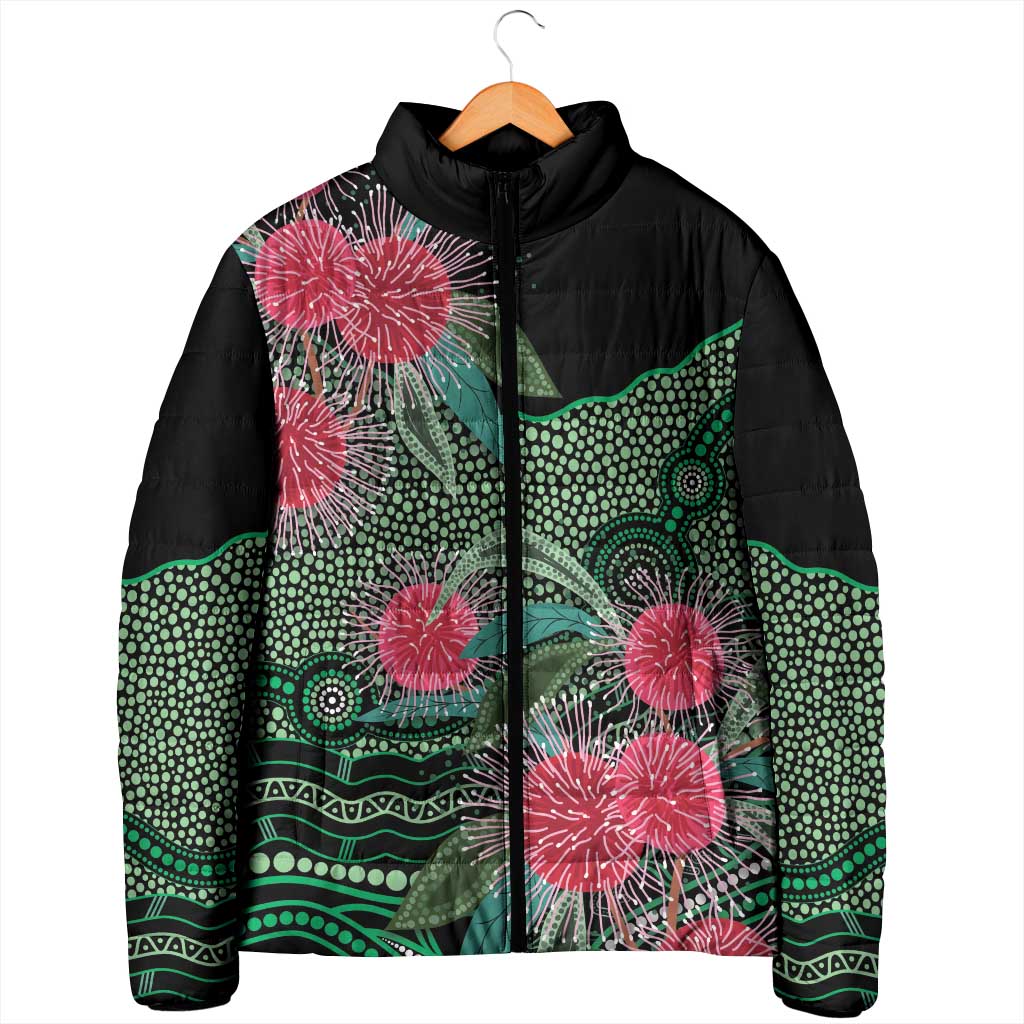 Australia Hakea Padded Jacket Aussie Native Flowers Indigenous Art - Aussie Hoodie
