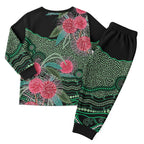 Australia Hakea Christmas Pajama Set Aussie Native Flowers Indigenous Art - Aussie Hoodie