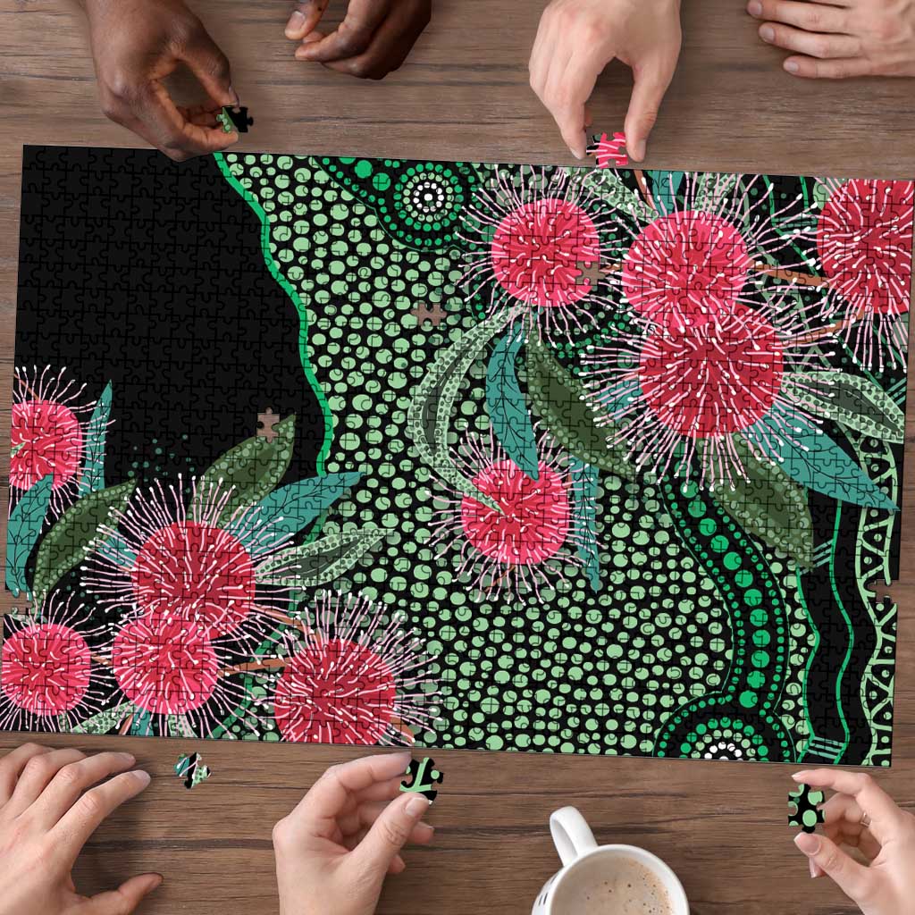 Australia Hakea Puzzle Aussie Native Flowers Indigenous Art - Aussie Hoodie