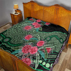 Australia Hakea Quilt Aussie Native Flowers Indigenous Art - Aussie Hoodie