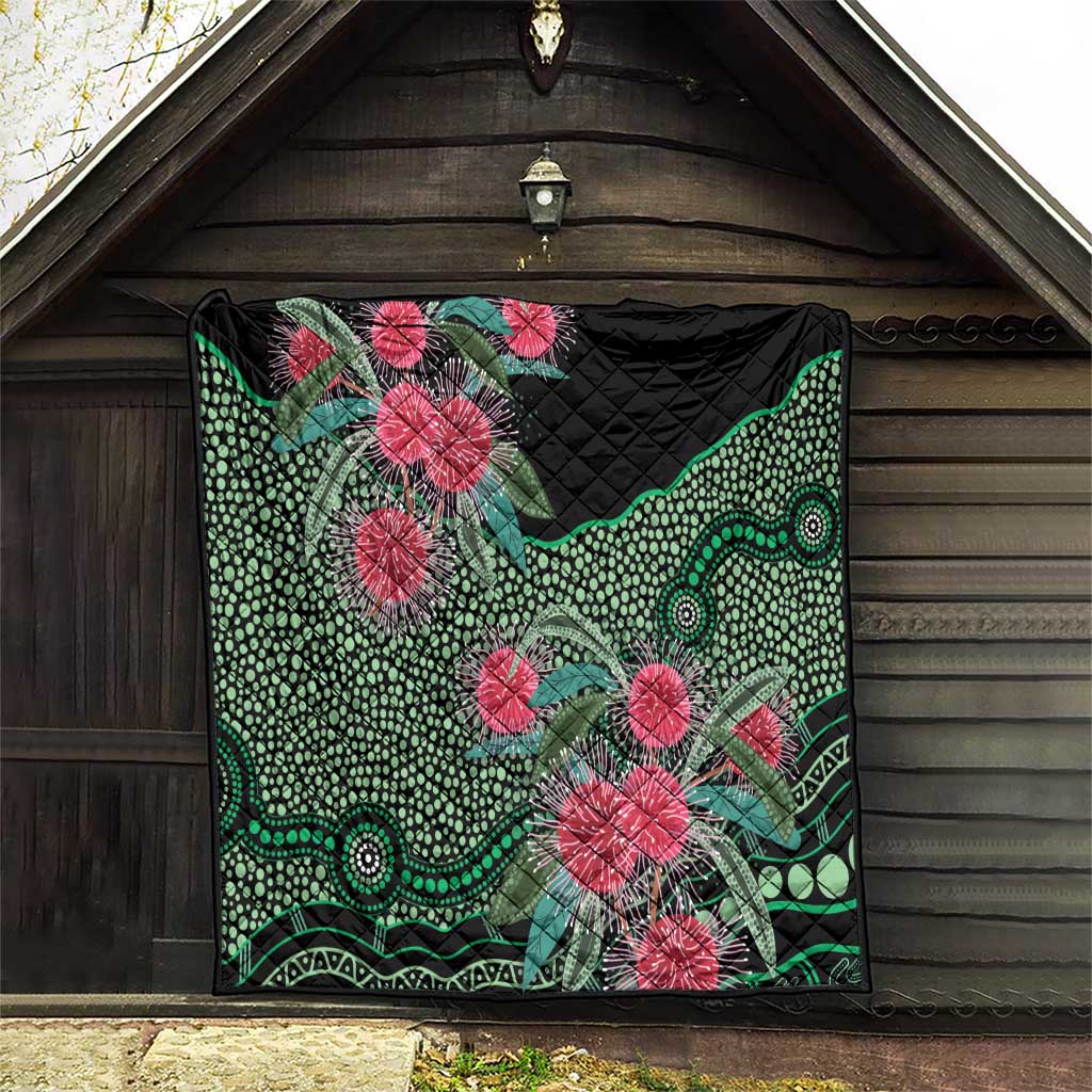 Australia Hakea Quilt Aussie Native Flowers Indigenous Art - Aussie Hoodie