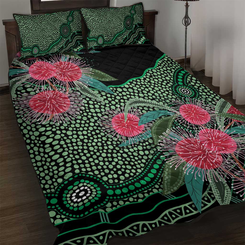 Australia Hakea Quilt Bed Set Aussie Native Flowers Indigenous Art - Aussie Hoodie