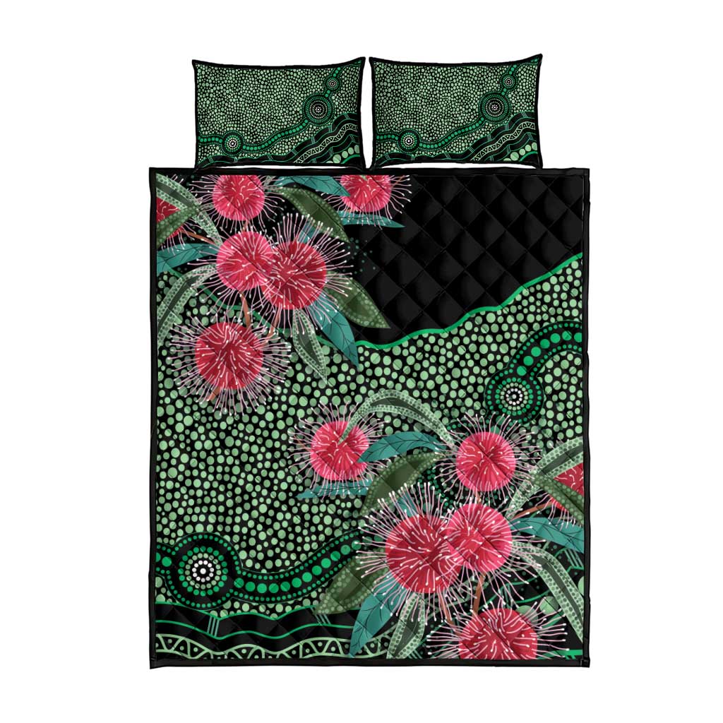 Australia Hakea Quilt Bed Set Aussie Native Flowers Indigenous Art - Aussie Hoodie