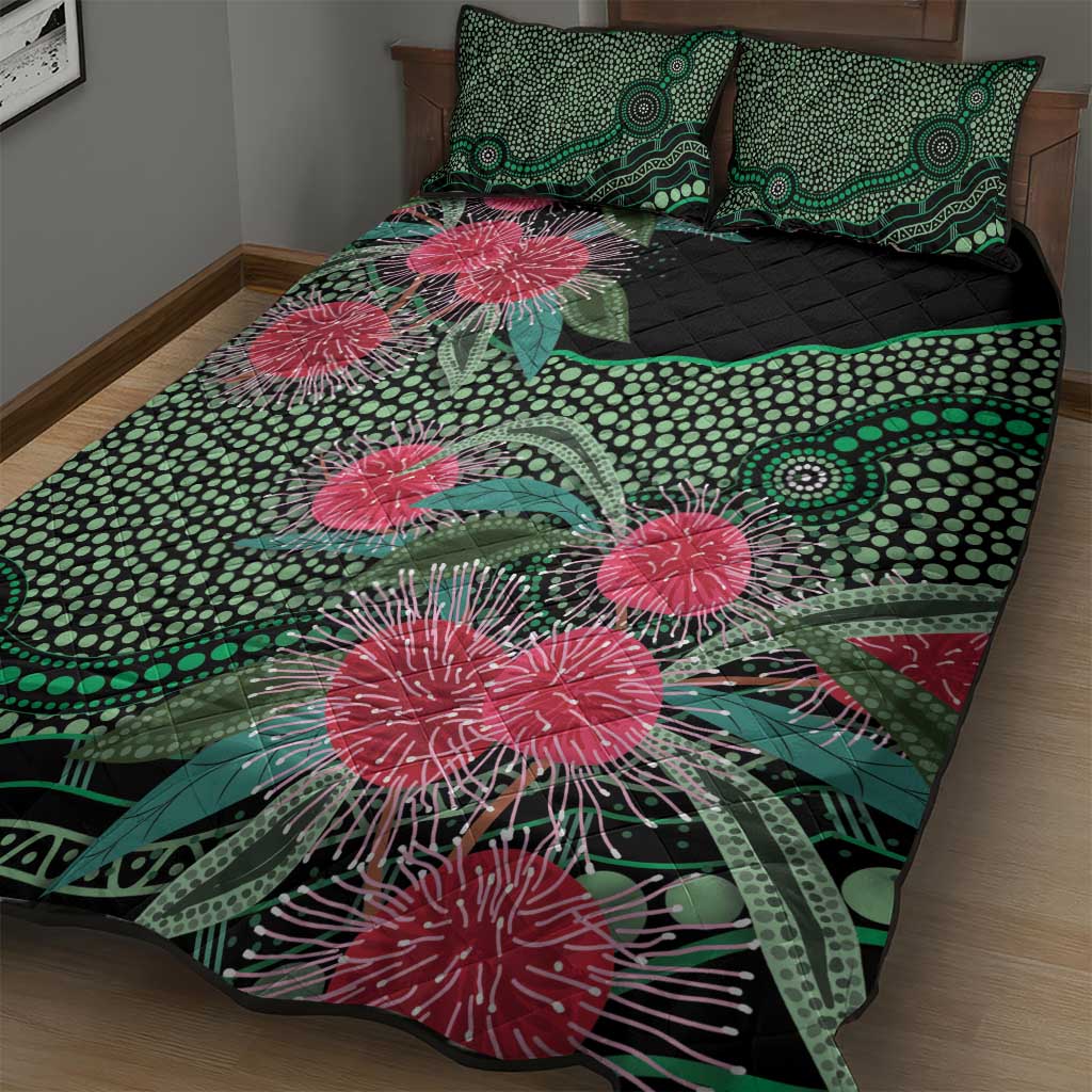 Australia Hakea Quilt Bed Set Aussie Native Flowers Indigenous Art - Aussie Hoodie