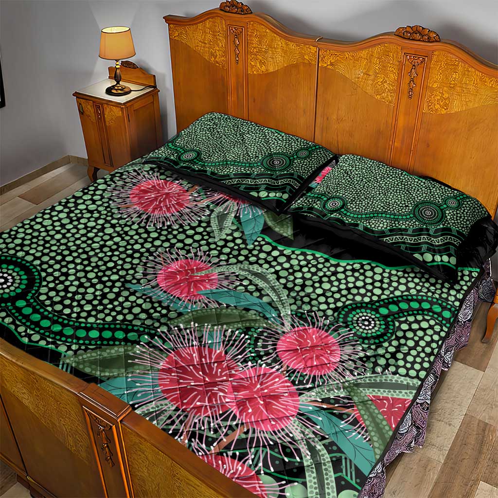 Australia Hakea Quilt Bed Set Aussie Native Flowers Indigenous Art - Aussie Hoodie