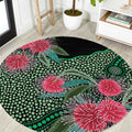 Australia Hakea Round Carpet Aussie Native Flowers Indigenous Art - Aussie Hoodie
