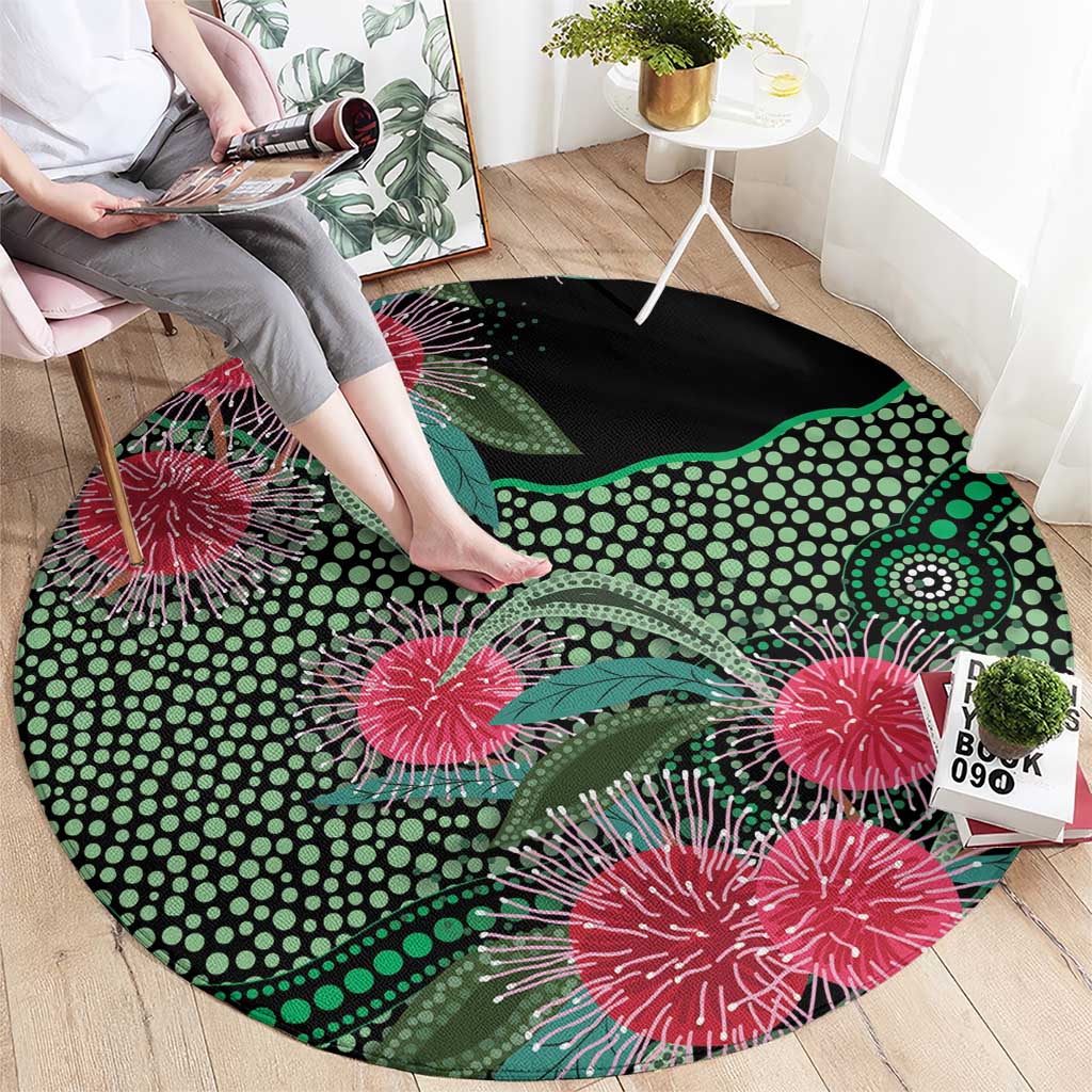Australia Hakea Round Carpet Aussie Native Flowers Indigenous Art - Aussie Hoodie