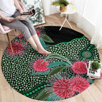 Australia Hakea Round Carpet Aussie Native Flowers Indigenous Art - Aussie Hoodie