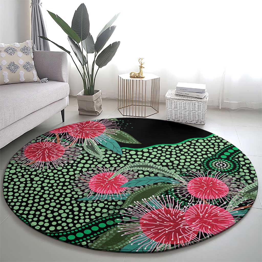 Australia Hakea Round Carpet Aussie Native Flowers Indigenous Art - Aussie Hoodie