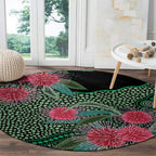 Australia Hakea Round Carpet Aussie Native Flowers Indigenous Art - Aussie Hoodie