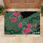 Australia Hakea Rubber Doormat Aussie Native Flowers Indigenous Art - Aussie Hoodie