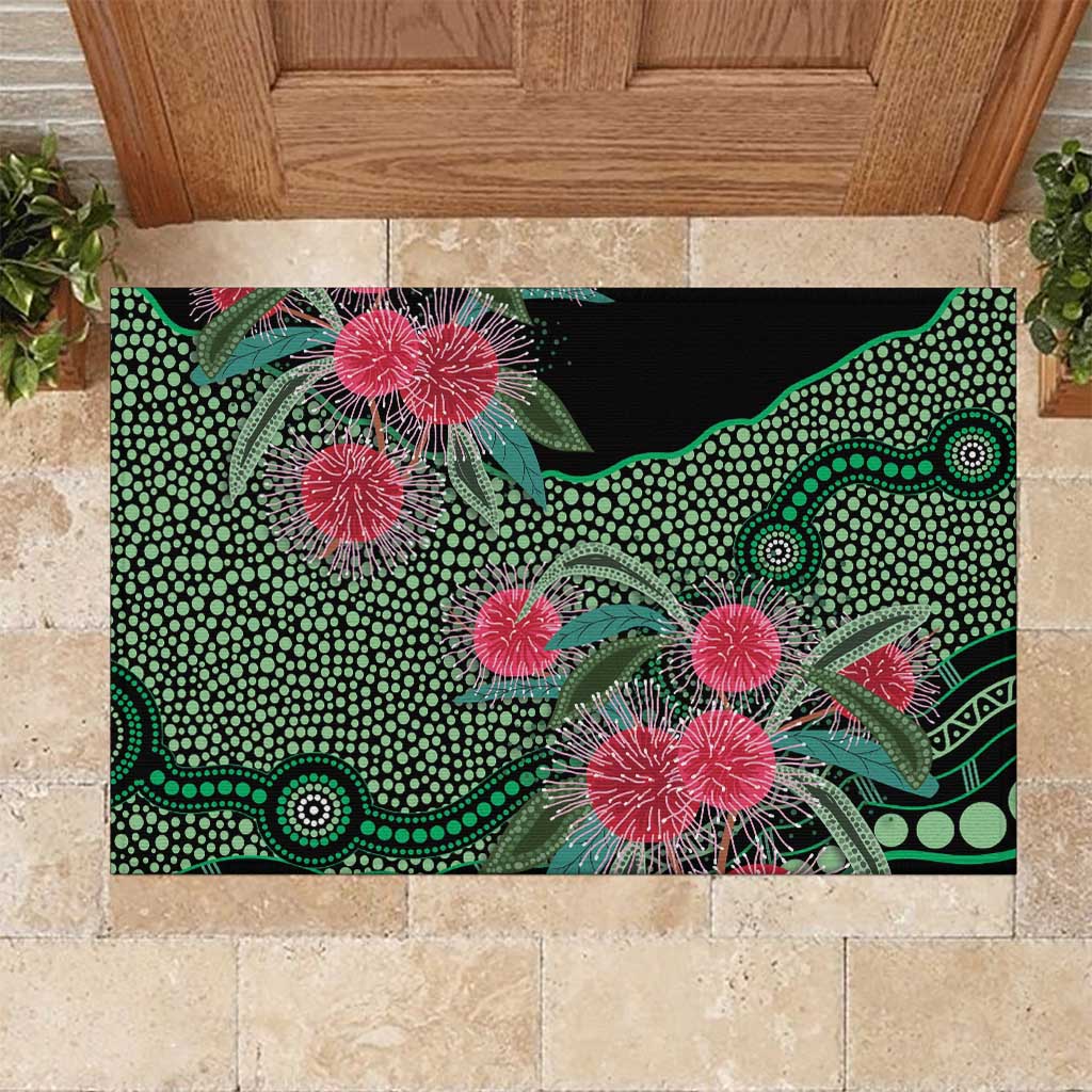 Australia Hakea Rubber Doormat Aussie Native Flowers Indigenous Art - Aussie Hoodie
