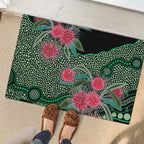 Australia Hakea Rubber Doormat Aussie Native Flowers Indigenous Art - Aussie Hoodie