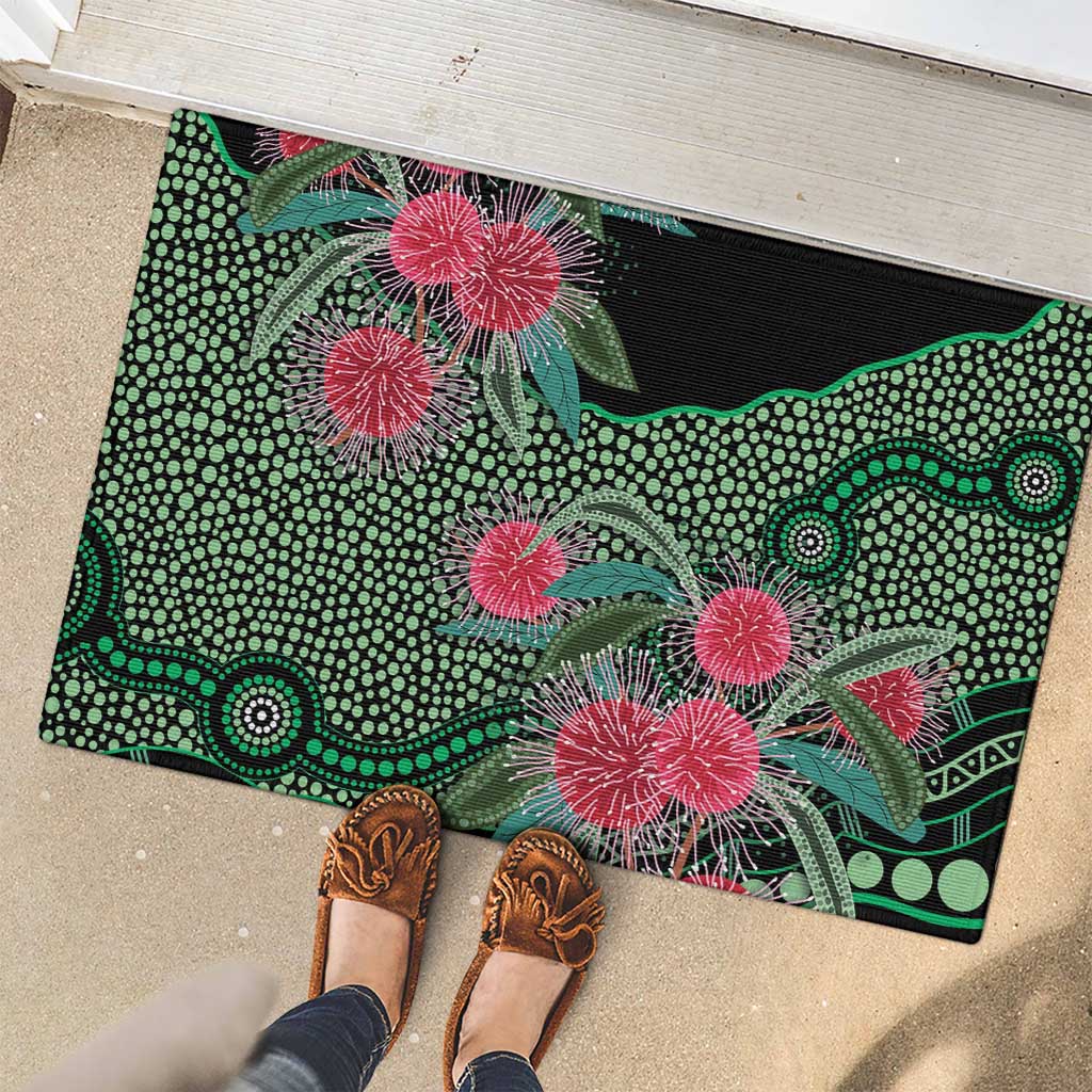 Australia Hakea Rubber Doormat Aussie Native Flowers Indigenous Art - Aussie Hoodie