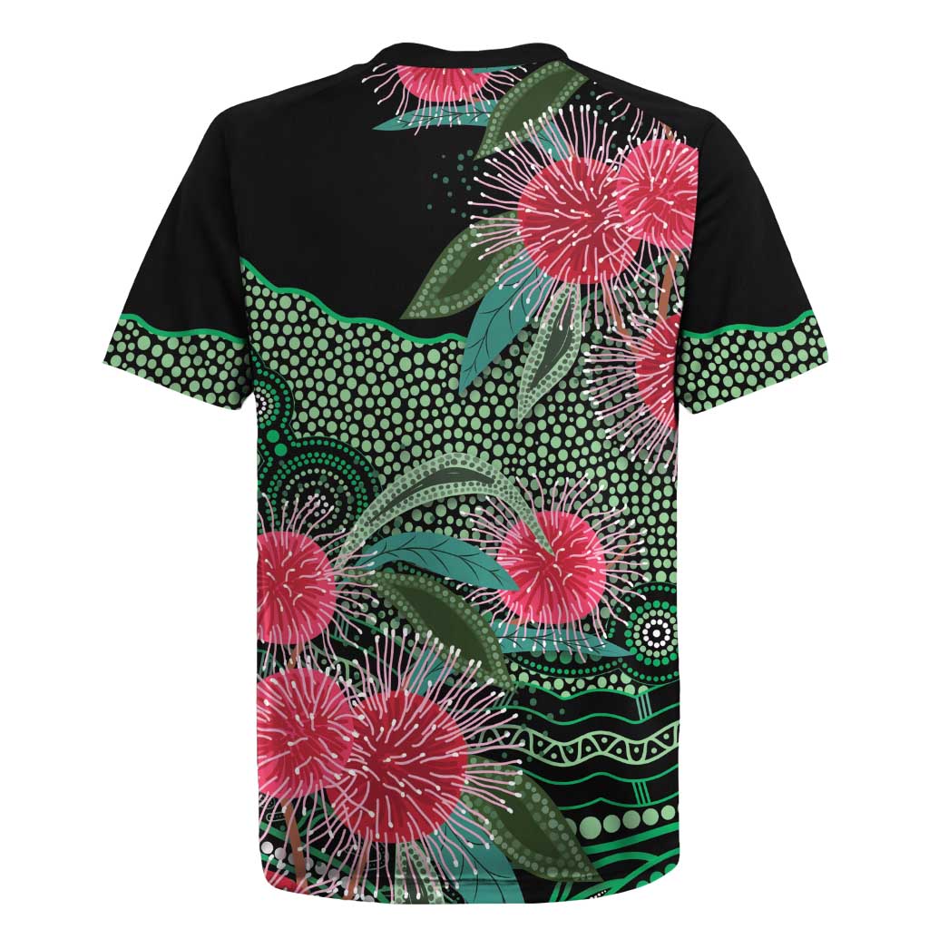 Australia Hakea Rugby Jersey Aussie Native Flowers Indigenous Art - Aussie Hoodie
