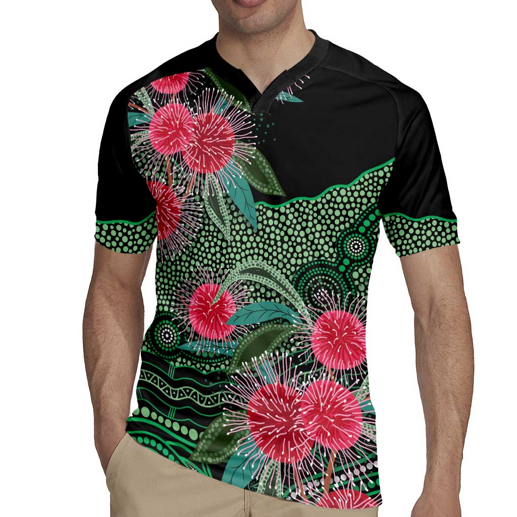 Australia Hakea Rugby Jersey Aussie Native Flowers Indigenous Art - Aussie Hoodie