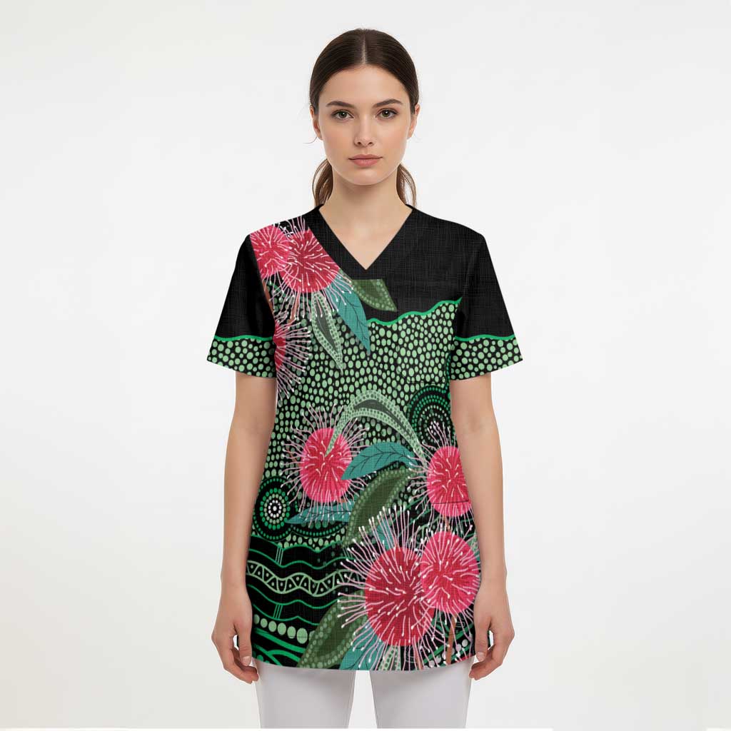 Australia Hakea Scrub Top Aussie Native Flowers Indigenous Art - Aussie Hoodie