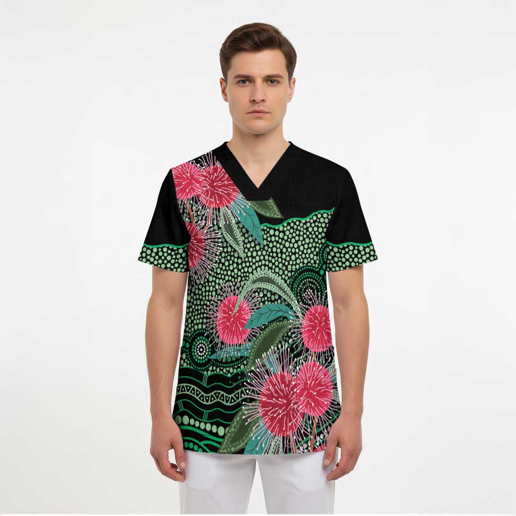 Australia Hakea Scrub Top Aussie Native Flowers Indigenous Art - Aussie Hoodie