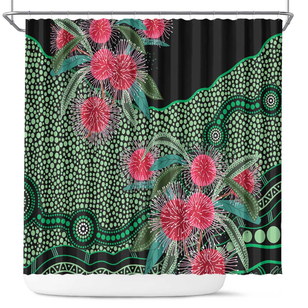Australia Hakea Shower Curtain Aussie Native Flowers Indigenous Art - Aussie Hoodie