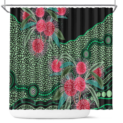 Australia Hakea Shower Curtain Aussie Native Flowers Indigenous Art - Aussie Hoodie