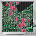 Australia Hakea Shower Curtain Aussie Native Flowers Indigenous Art - Aussie Hoodie