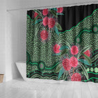 Australia Hakea Shower Curtain Aussie Native Flowers Indigenous Art - Aussie Hoodie