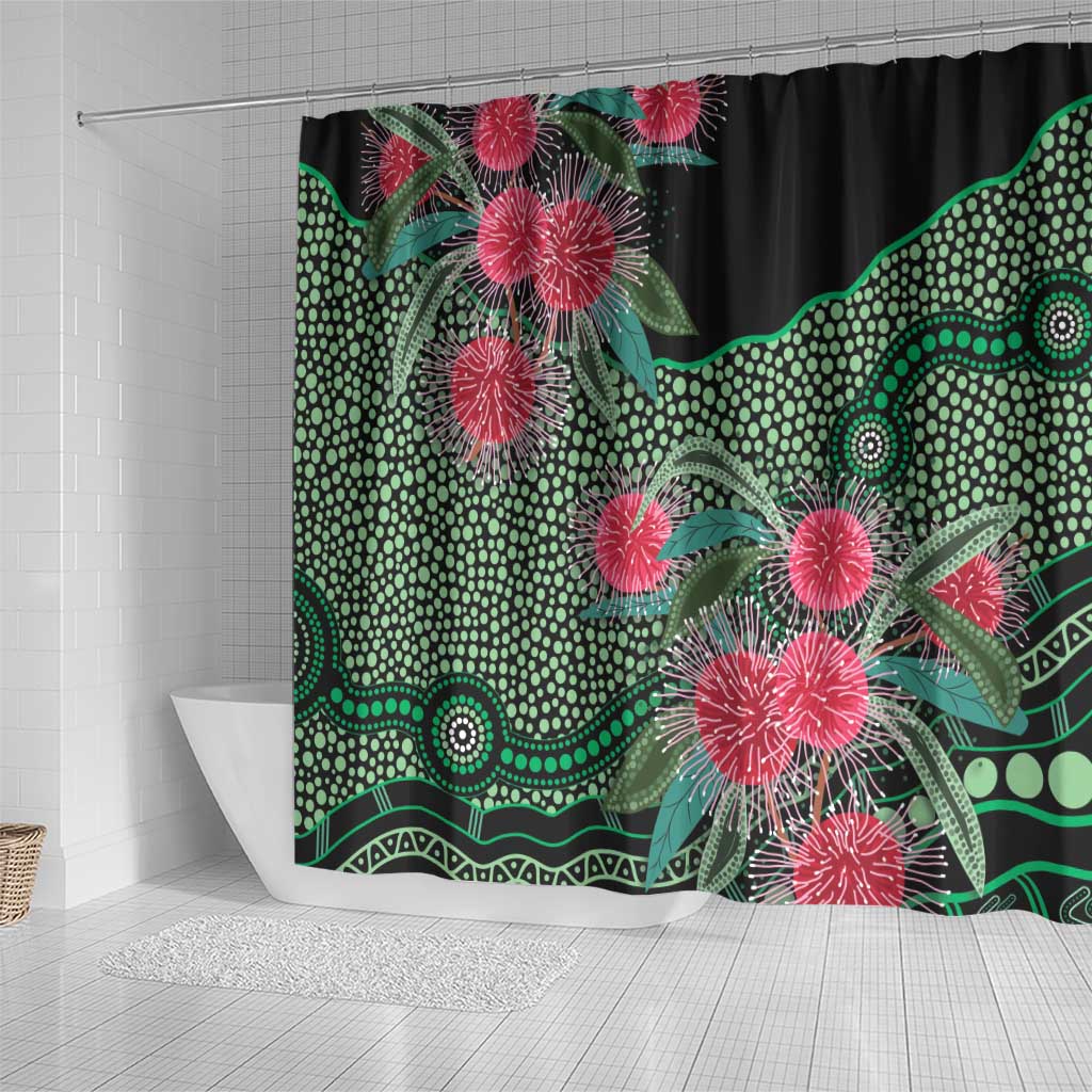 Australia Hakea Shower Curtain Aussie Native Flowers Indigenous Art - Aussie Hoodie
