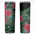 Australia Hakea Skinny Tumbler Aussie Native Flowers Indigenous Art - Aussie Hoodie