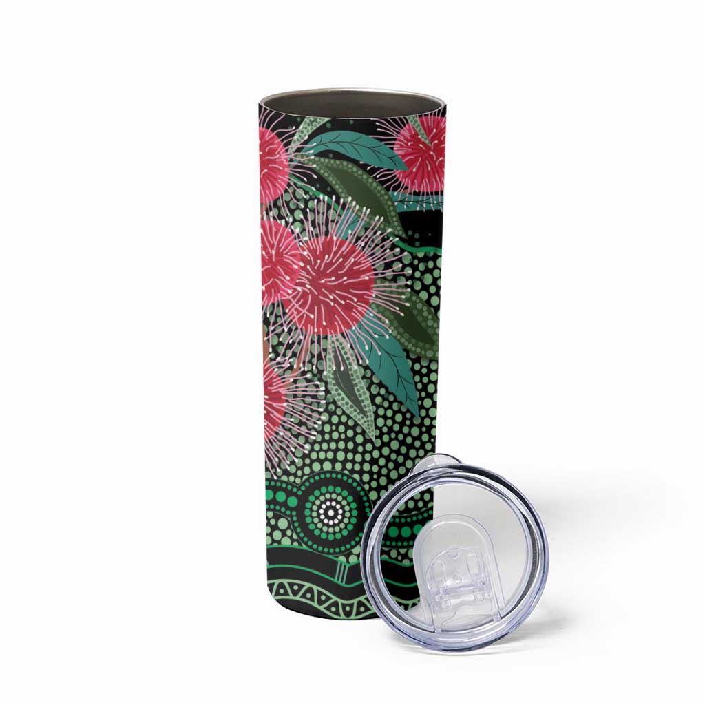 Australia Hakea Skinny Tumbler Aussie Native Flowers Indigenous Art - Aussie Hoodie