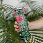 Australia Hakea Skinny Tumbler Aussie Native Flowers Indigenous Art - Aussie Hoodie