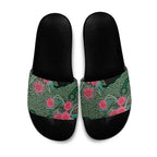 Australia Hakea Slide Sandals Aussie Native Flowers Indigenous Art - Aussie Hoodie