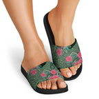 Australia Hakea Slide Sandals Aussie Native Flowers Indigenous Art - Aussie Hoodie