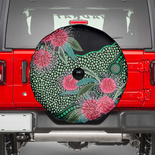 Australia Hakea Spare Tire Cover Aussie Native Flowers Indigenous Art - Aussie Hoodie