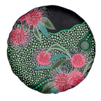 Australia Hakea Spare Tire Cover Aussie Native Flowers Indigenous Art - Aussie Hoodie