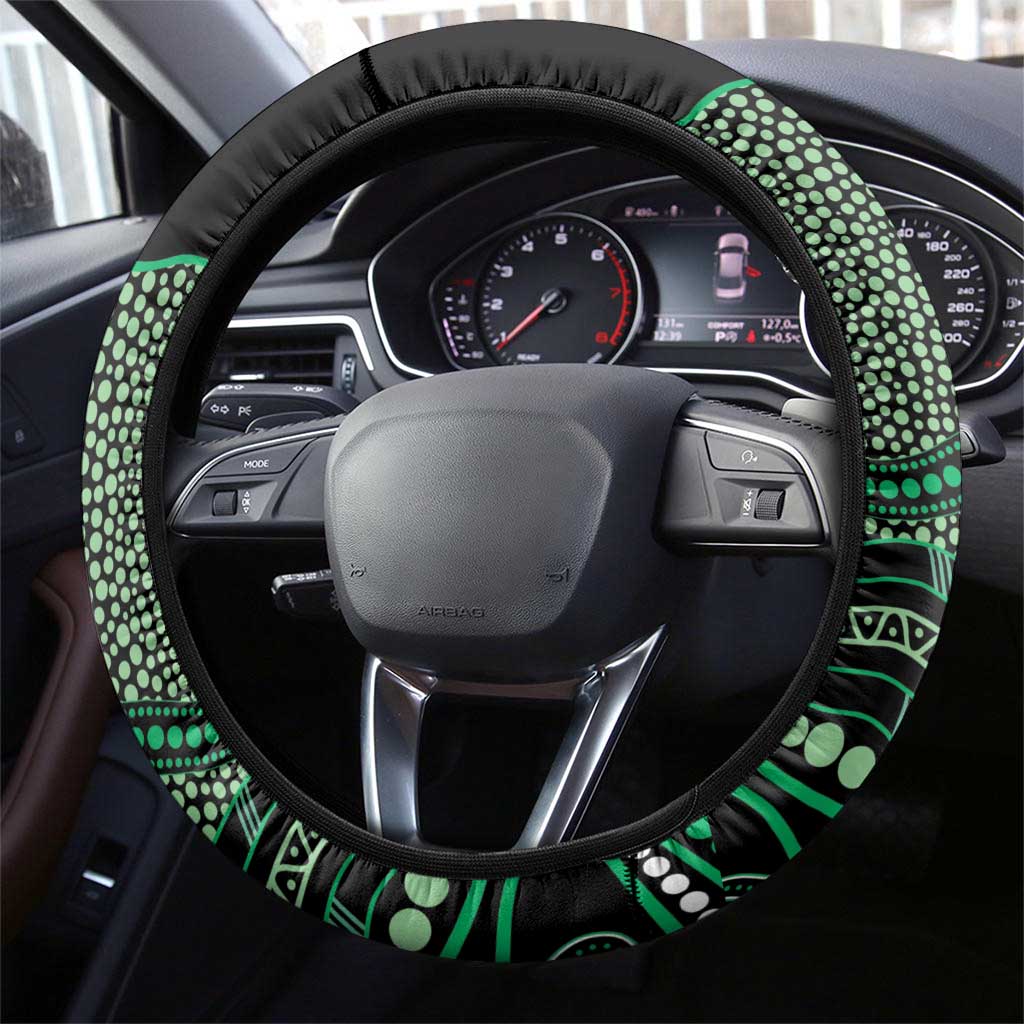 Australia Hakea Steering Wheel Cover Aussie Native Flowers Indigenous Art - Aussie Hoodie
